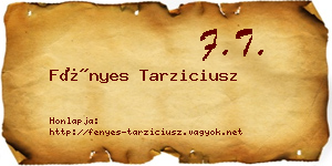 Fényes Tarziciusz névjegykártya